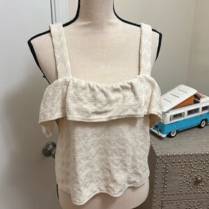 Madewell Crochet Cropped Top size XL